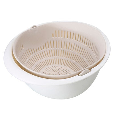 Multifunctional Kitchen Collander Strainer Double-layer Drain