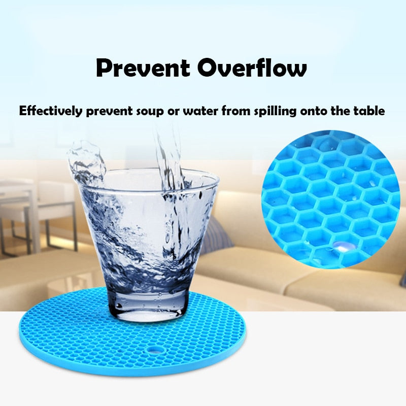 Multifunctional Round Heat Resistant Silicone Mat Cup Coasters Non-slip Pot  Holder Table Placemat Kitchen Accessories Tool - AliExpress