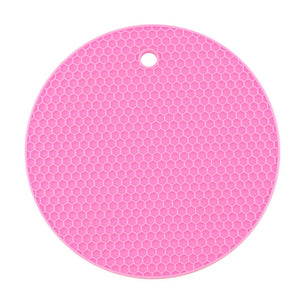 Round Heat Resistant Silicone Mat Drink Cup Coasters Non-slip Pot