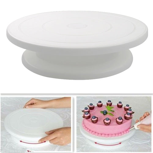 Cake Rotary Table Plate Plastic Rotating Anti-skid Round Cake Turntable Decorating StandKitchen DIY Pan Baking Tool Home Tool
