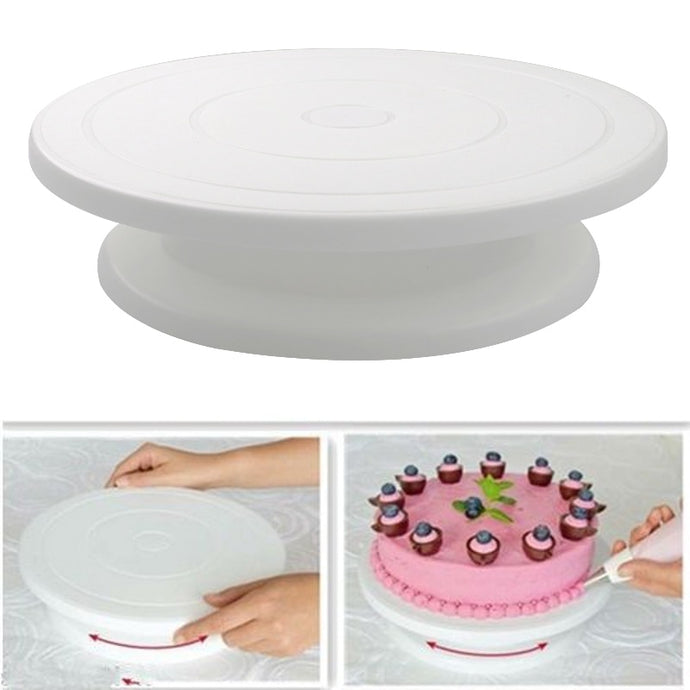 Cake Rotary Table Plate Plastic Rotating Anti-skid Round Cake Turntable Decorating StandKitchen DIY Pan Baking Tool Home Tool