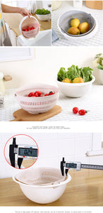 Multifunctional Kitchen Collander Strainer Double-layer Drain Basin an Basket Washing Basket Collanders and Strainers for Fruits Vegetables Pasta Spaghetti Grains Salads
